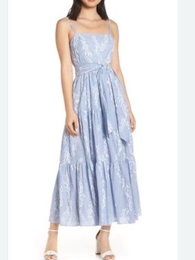 Lilly Pulitzer Blue & White Striped Floral dress